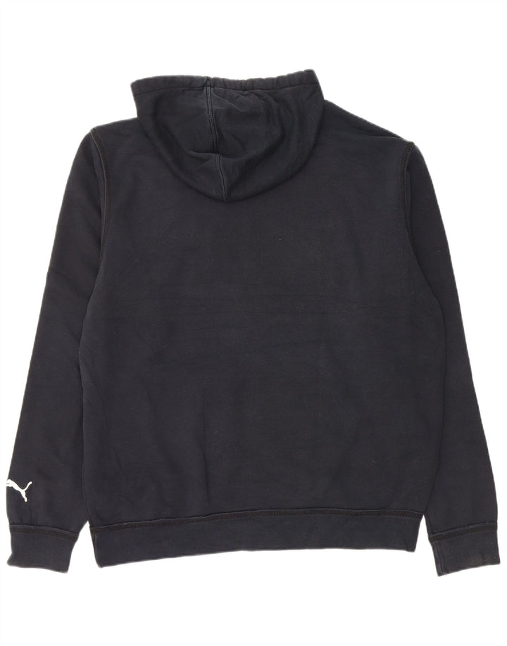 Ανδρικό γραφικό φούτερ με κουκούλα Puma Large Navy Blue