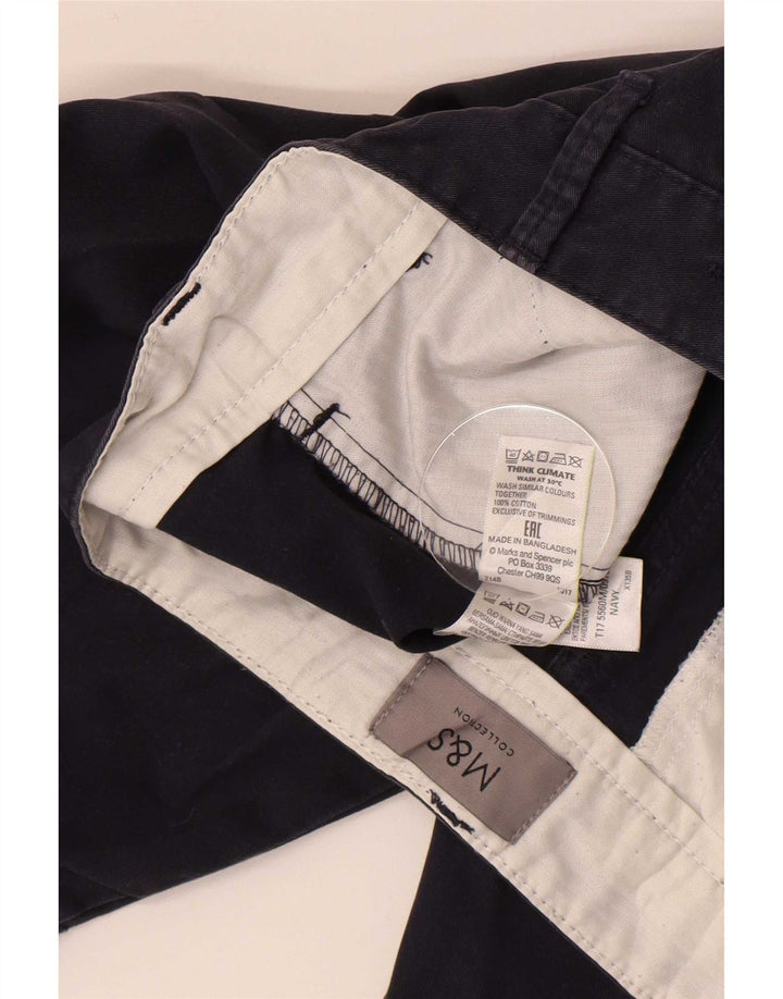Ανδρικό σορτς Chino Marks & Spencer W30 Βαμβακερό μεσαίο Navy Blue