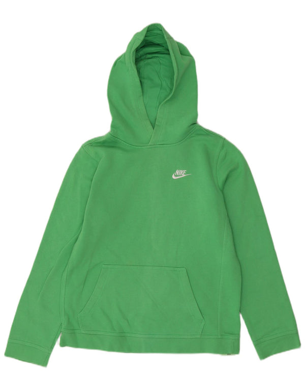 Nike Boys Hoodie Jumper 13-14 Years XL Πράσινο βαμβακερό