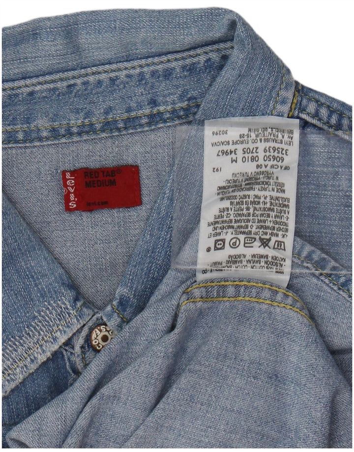 Ανδρικό τζιν πουκάμισο LEVI'S Μεσαίο μπλε βαμβακερό