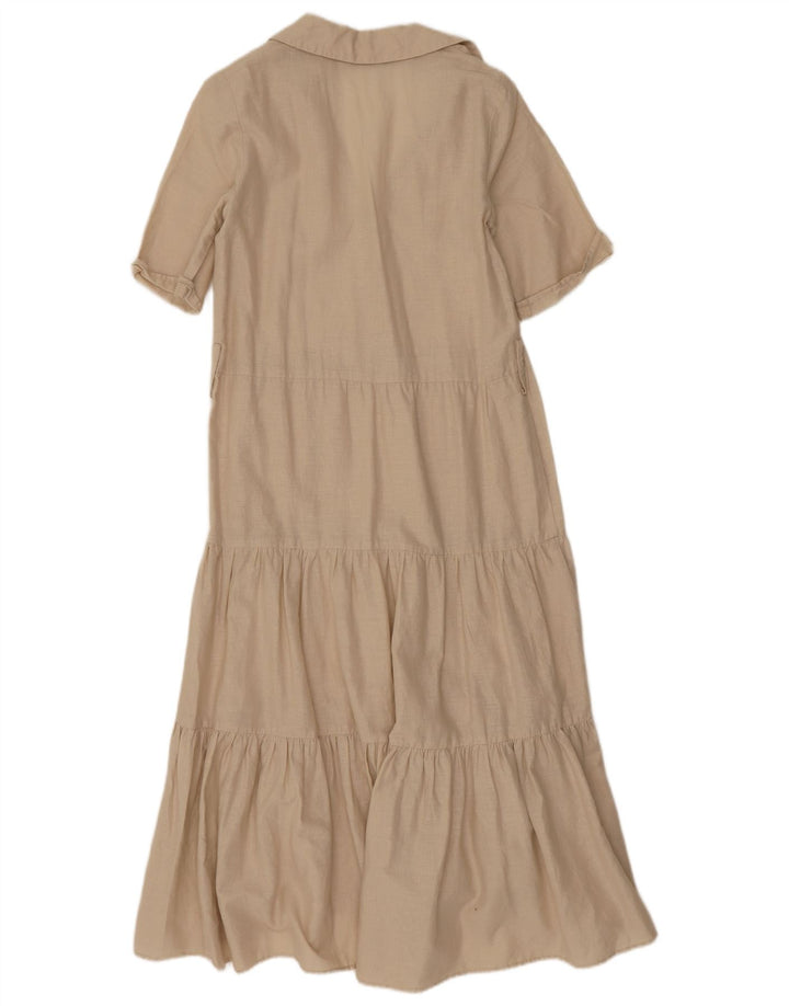 Zara Γυναικείο Φόρεμα A-Line UK 10 Small Beige