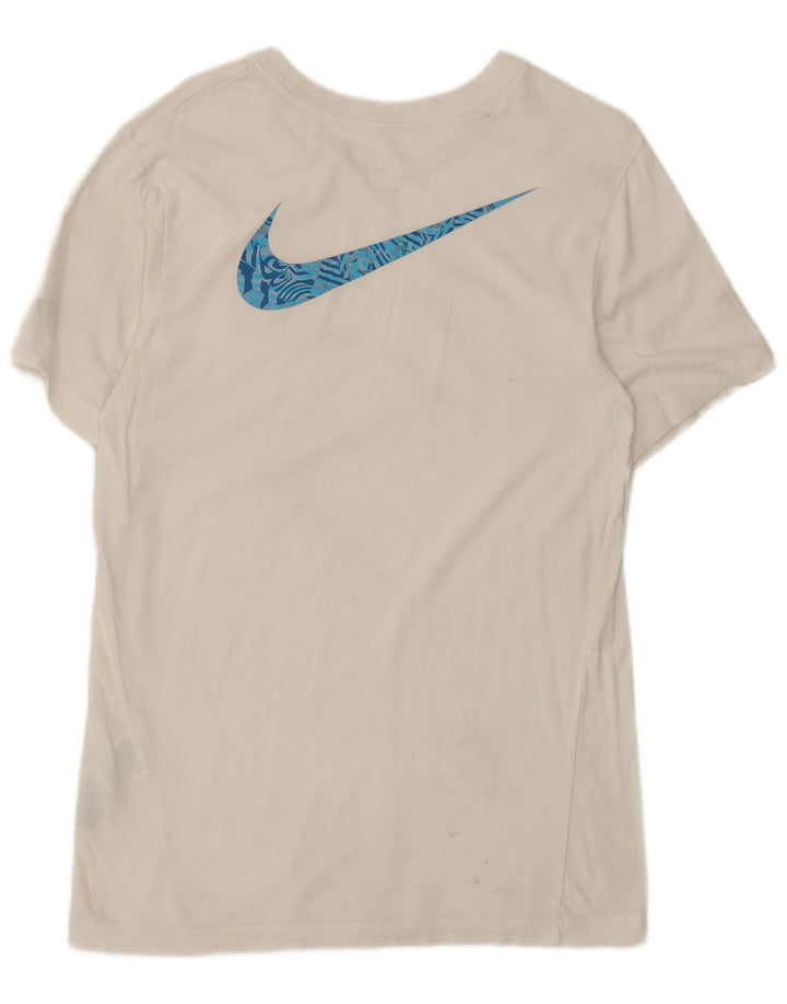 Ανδρικό γραφικό μπλουζάκι Nike, μικρό λευκό βαμβακερό
