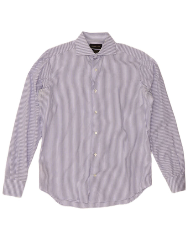 Ανδρικό πουκάμισο MASSIMO DUTTI Μέγεθος 15 38 Βαμβακερό μεσαίο μπλε ρίγες