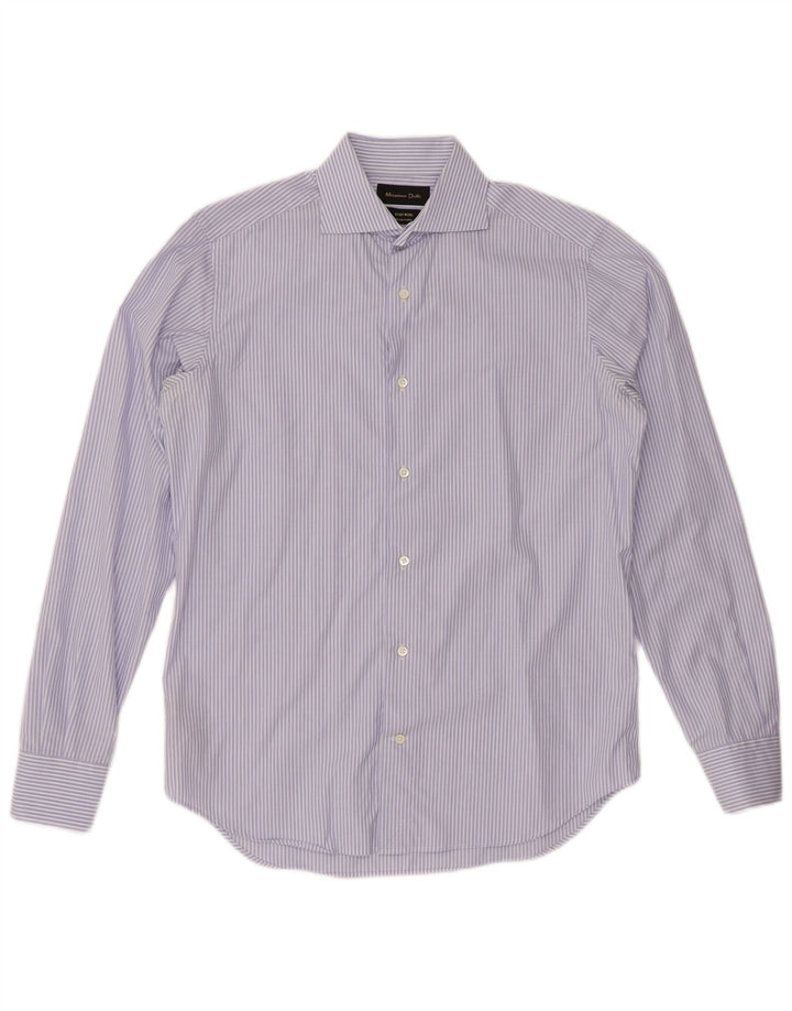 Ανδρικό πουκάμισο MASSIMO DUTTI Μέγεθος 15 38 Βαμβακερό μεσαίο μπλε ρίγες