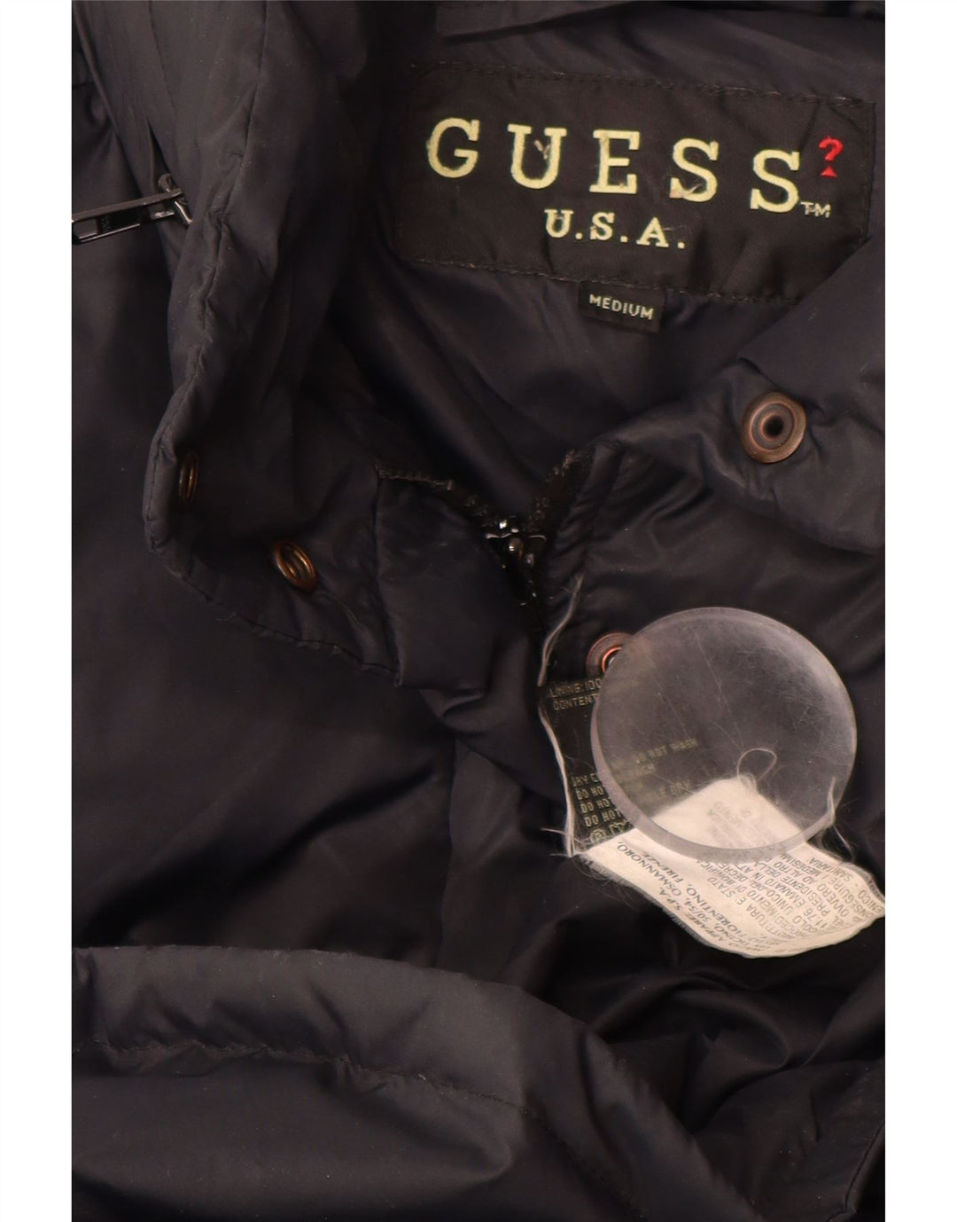 GUESS Γυναικείο παλτό UK 14 Medium Black Nylon