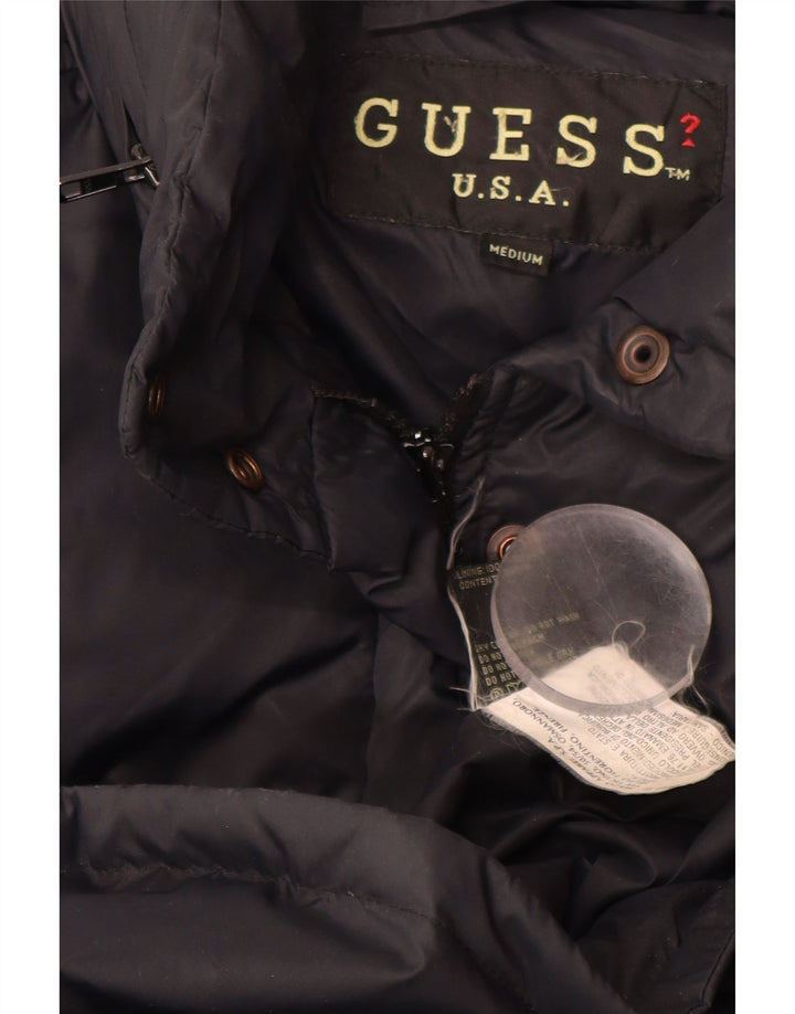 GUESS Γυναικείο παλτό UK 14 Medium Black Nylon