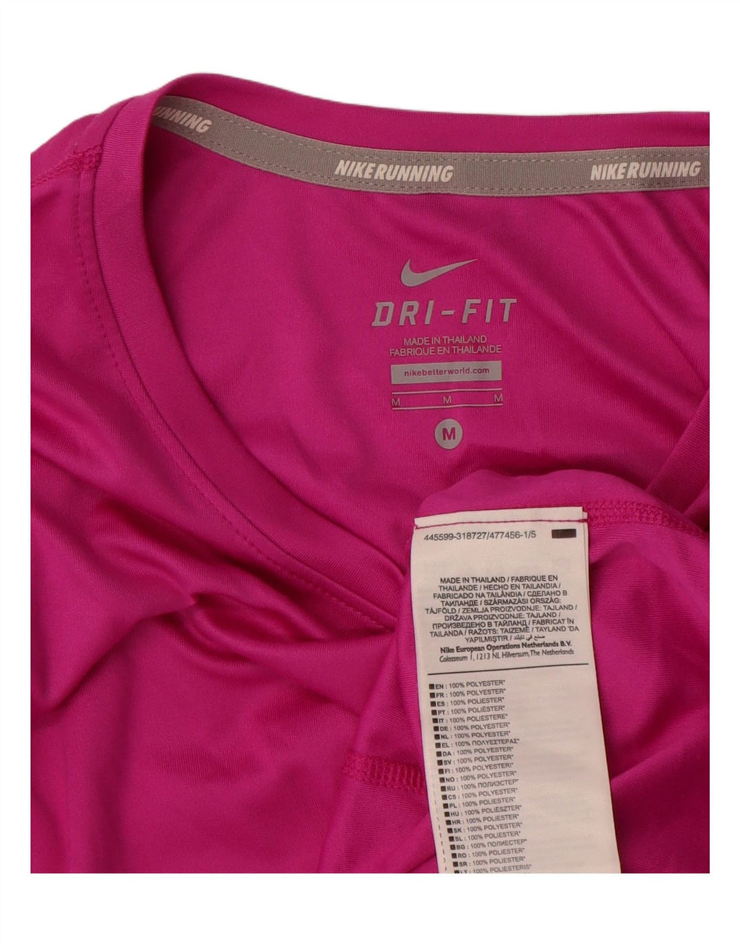 Nike Γυναικείο Dri Fit Μακρυμάνικο UK 14 Medium Pink Polyester
