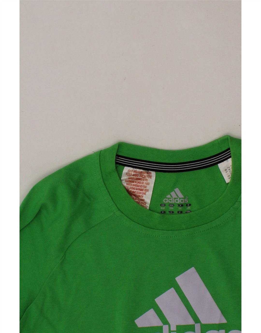 Μπλουζάκι ADIDAS Boys Climalite Graphic T-Shirt 5-6 ετών πράσινο βαμβακερό