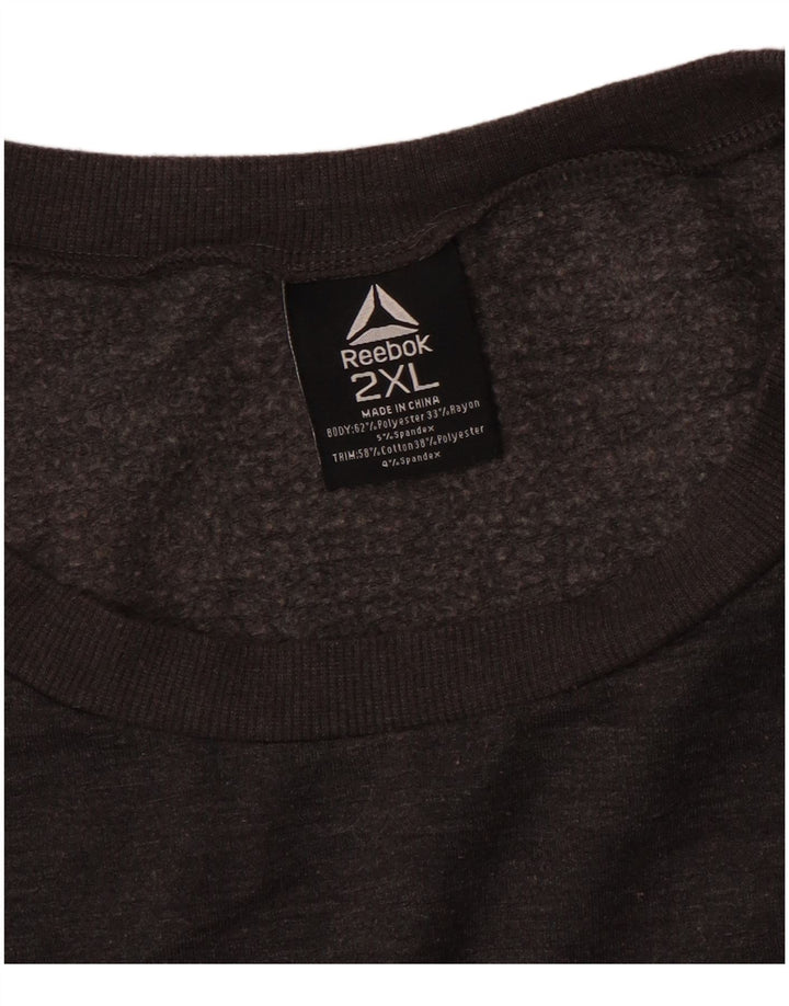 Reebok Γυναικείο Φούτερ μεγάλου μεγέθους Jumper UK 20 2XL Μαύρο Πολυεστέρας
