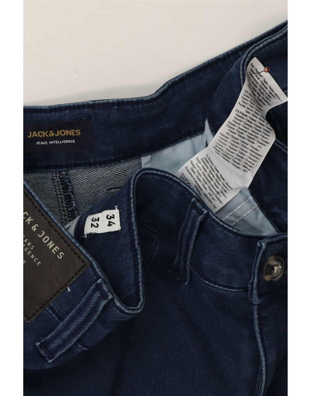 Jack & Jones Ανδρικό τζιν ίσιο W34 L32 Μπλε βαμβακερό