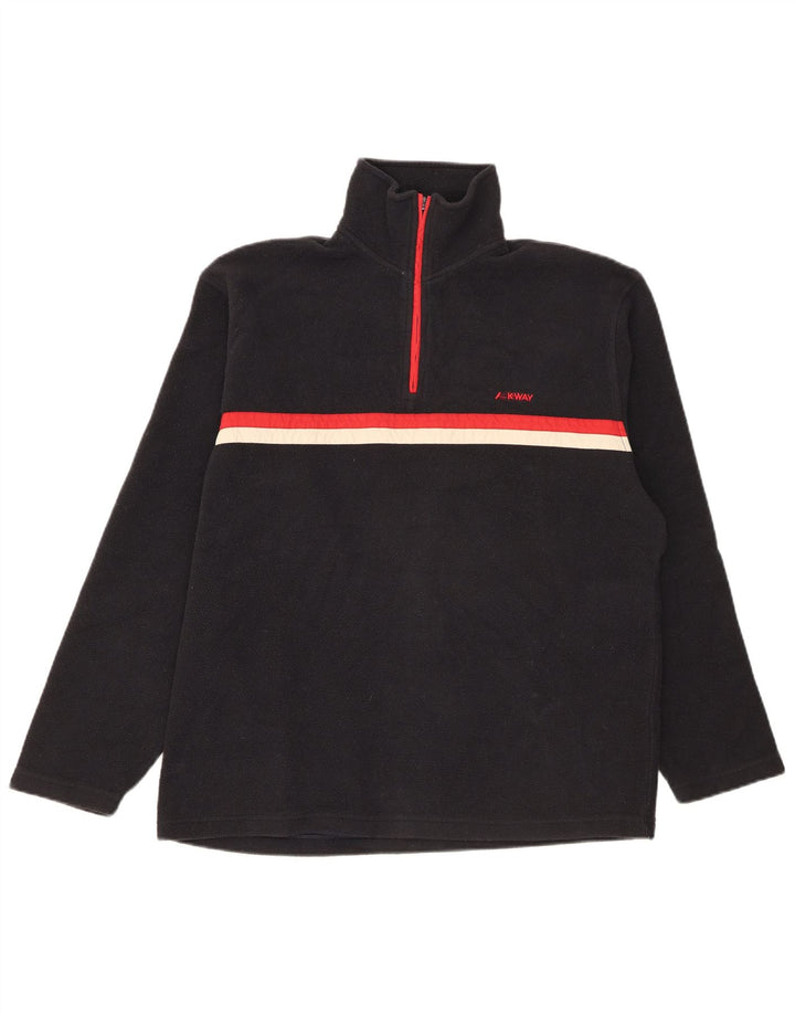 K-Way Ανδρικό φερμουάρ με λαιμόκοψη Fleece Jumper Μεσαίο μαύρο ριγέ