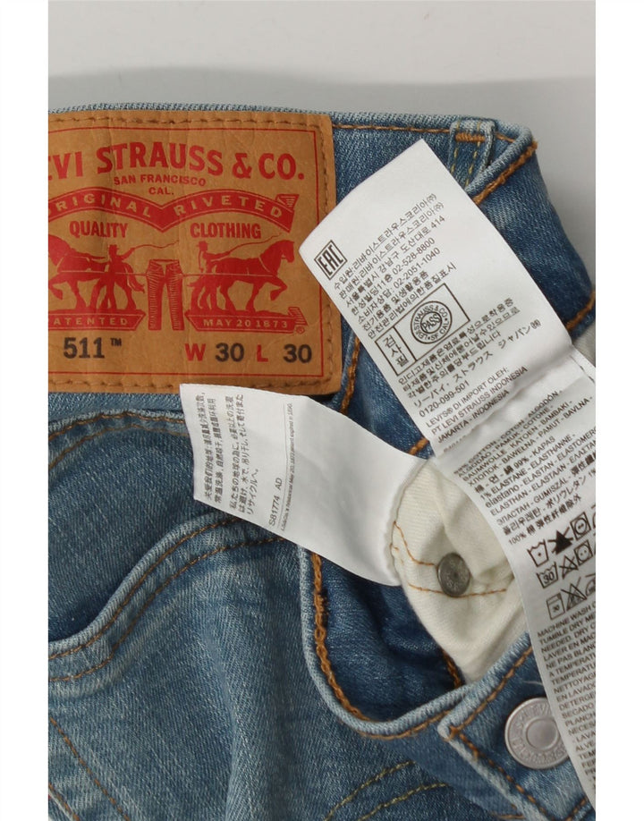 Levi's Mens 511 Slim Jeans W30 L26 Blue Cotton
