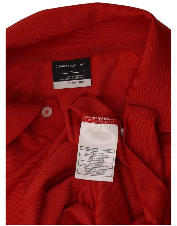 Ανδρικό πουκάμισο πόλο Nike XL κόκκινο πολυεστέρα