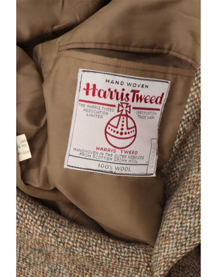 Harris Tweed Ανδρικό μπουφάν blazer UK 36 Small Khaki Wool