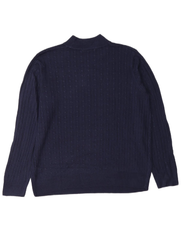 Marks & Spencer Γυναικείο πουλόβερ με λαιμό χελώνα UK 18 XL Navy Blue