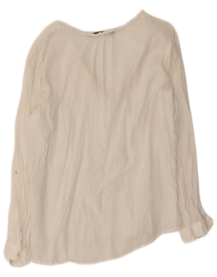 Zara γυναικείο τοπ μακρυμάνικο UK 16 Large White
