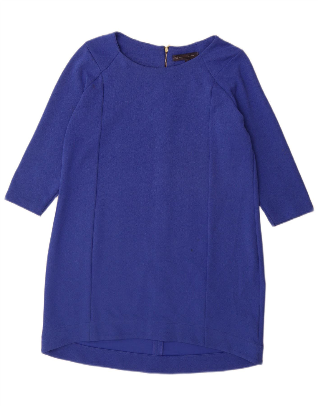 Marks & Spencer Γυναικείο φόρεμα Petite 3/4 Sleeve Shift UK 12 Medium Blue