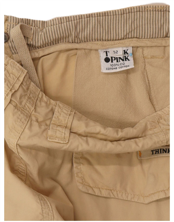 THINK PINK Ανδρικό σορτς Cargo IT 52 XL W38 Μπεζ βαμβακερό