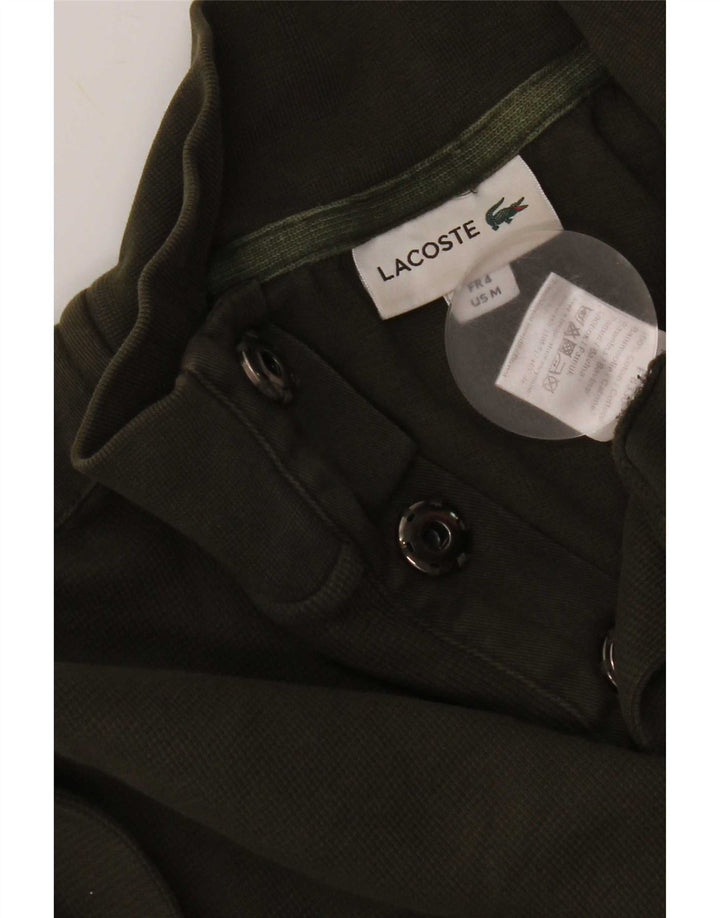 Ανδρικό πουλόβερ Lacoste με κουμπιά λαιμό, Μέγεθος 4, Μεσαίο βαμβακερό χακί