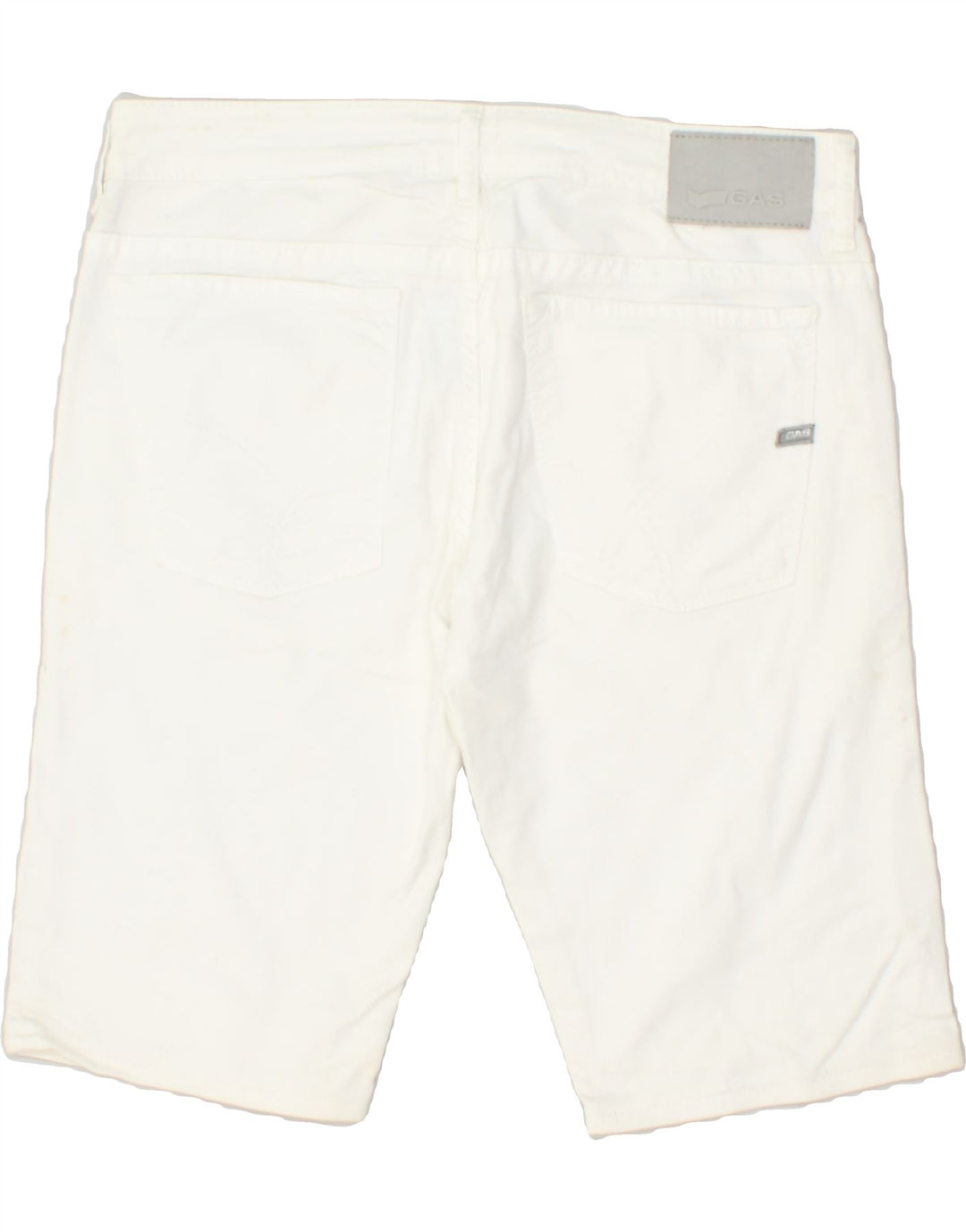 GAS Womens Denim Shorts W33 Medium Off White | Vintage Gas | Thrift | Second-Hand Gas | Used Clothing | Messina Hembry 