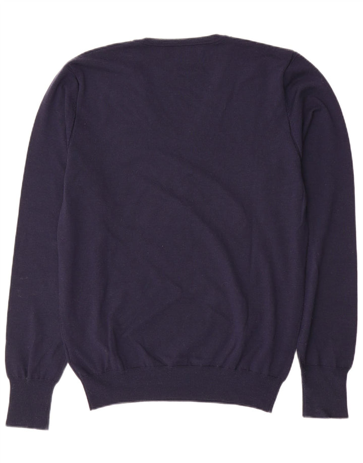 LIU JO Γυναικείο πουλόβερ με λαιμόκοψη με V λαιμόκοψη UK 18 XL Navy Blue Wool