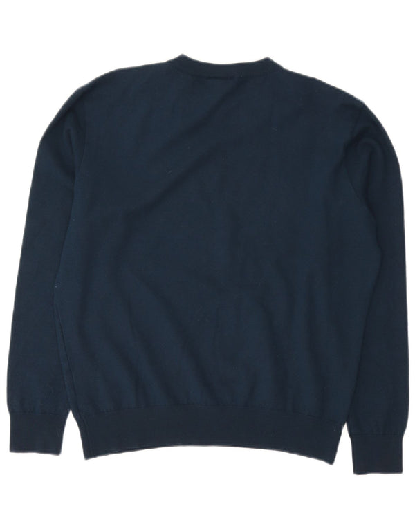 Paul & Shark Γυναικείο πουλόβερ με λαιμόκοψη με V λαιμόκοψη UK 16 Large Navy Blue Wool