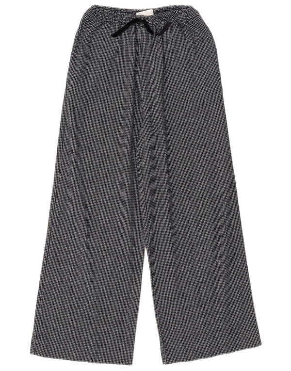 Zara Girls ψηλόμεση casual παντελόνι 13-14 ετών W27 L23 Navy Blue Check