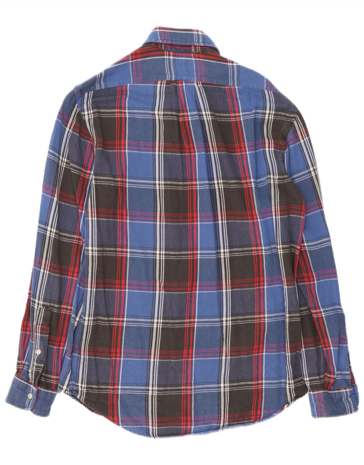 RALPH LAUREN Ανδρικό φανελένιο πουκάμισο Small Blue Check Cotton