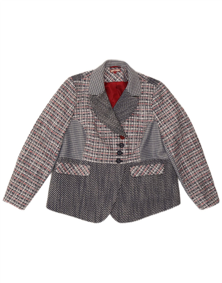 JOE BROWNS Γυναικείο σακάκι με 4 κουμπιά σακάκι UK 22 3XL Navy Blue Check
