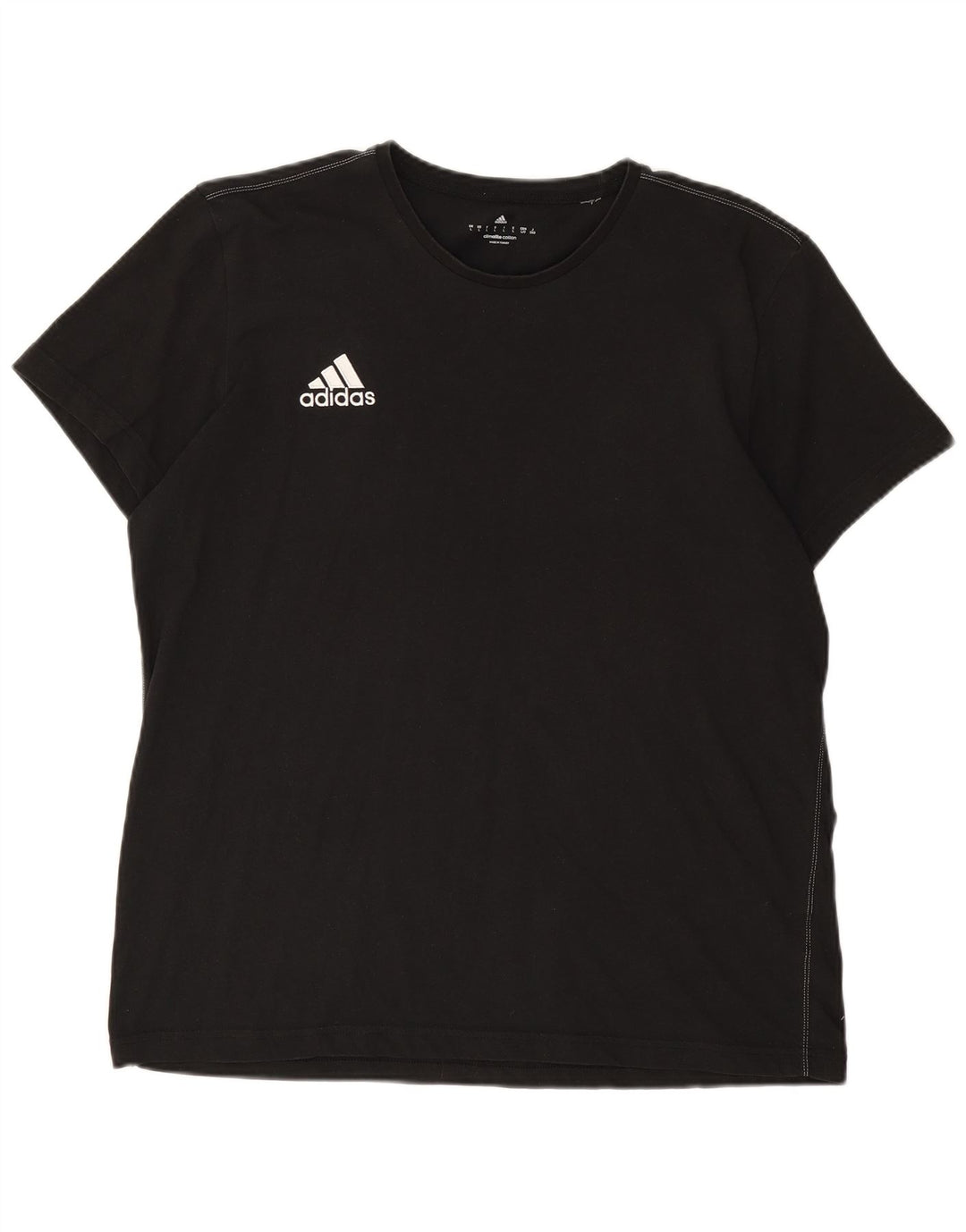 ADIDAS Mens Climalite T-Shirt Top Large Black Cotton