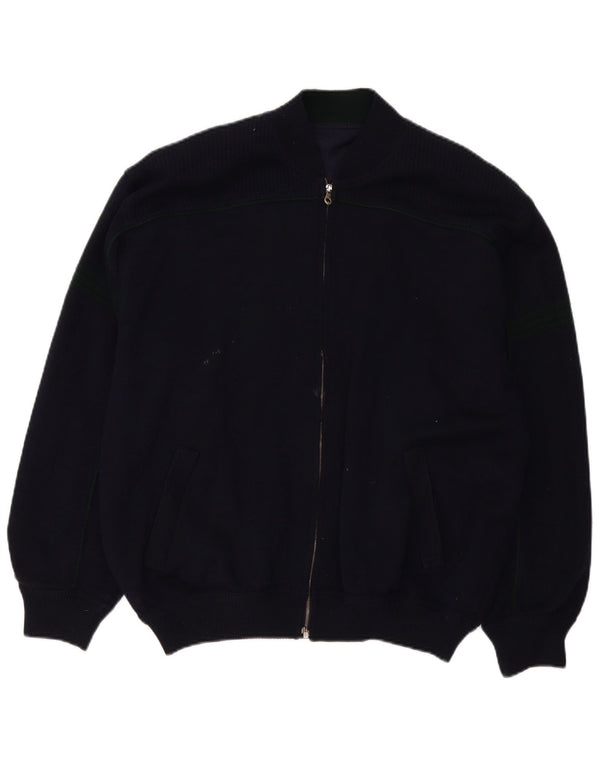 Vintage Ανδρικό Ζακέτα πουλόβερ IT 52 Large Navy Blue Wool