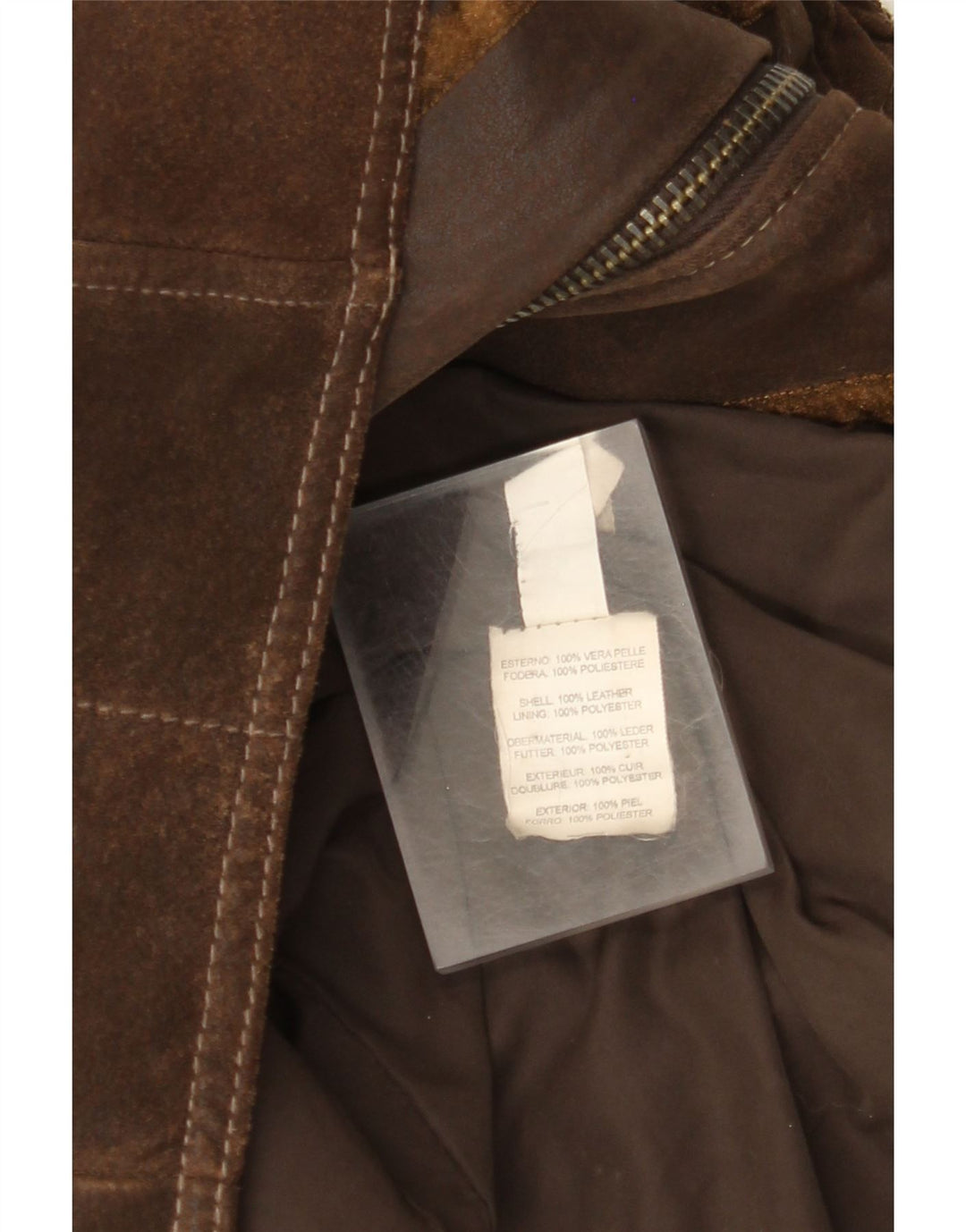 Vintage Γυναικείο Δερμάτινο Μπουφάν IT 48 XL Καφέ Δερμάτινο με κουκούλα