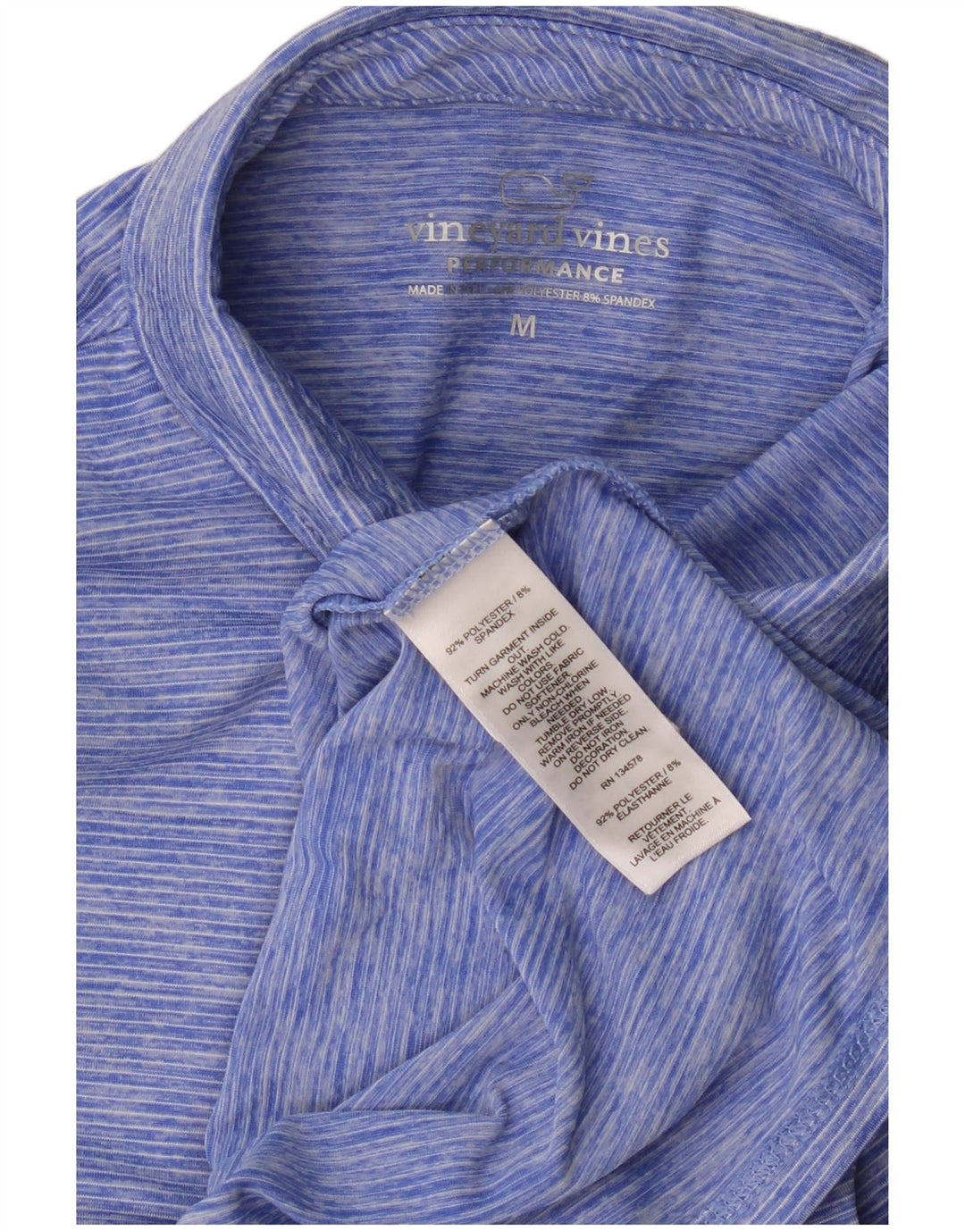 Γυναικείο πουκάμισο πόλο Vineyard Vines UK 14 Medium μπλε ριγέ πολυεστέρα