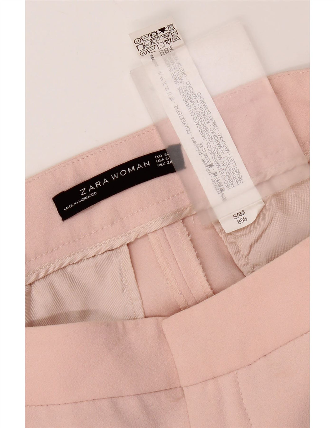 Zara Γυναικείο Slim παντελόνι Chino Small W27 L26 Pink Polyester