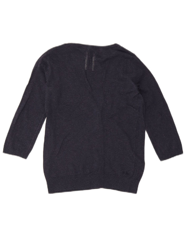 FAT FACE Γυναικείο πουλόβερ ζακέτα 3/4 μανίκια UK 8 Small Navy Blue από βαμβάκι