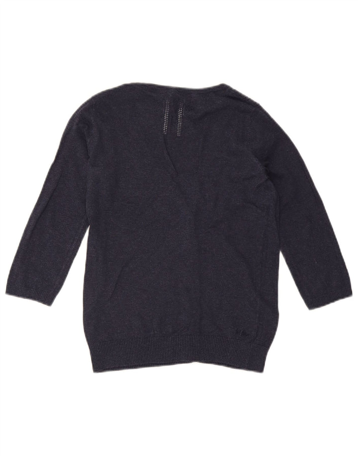 FAT FACE Γυναικείο πουλόβερ ζακέτα 3/4 μανίκια UK 8 Small Navy Blue από βαμβάκι