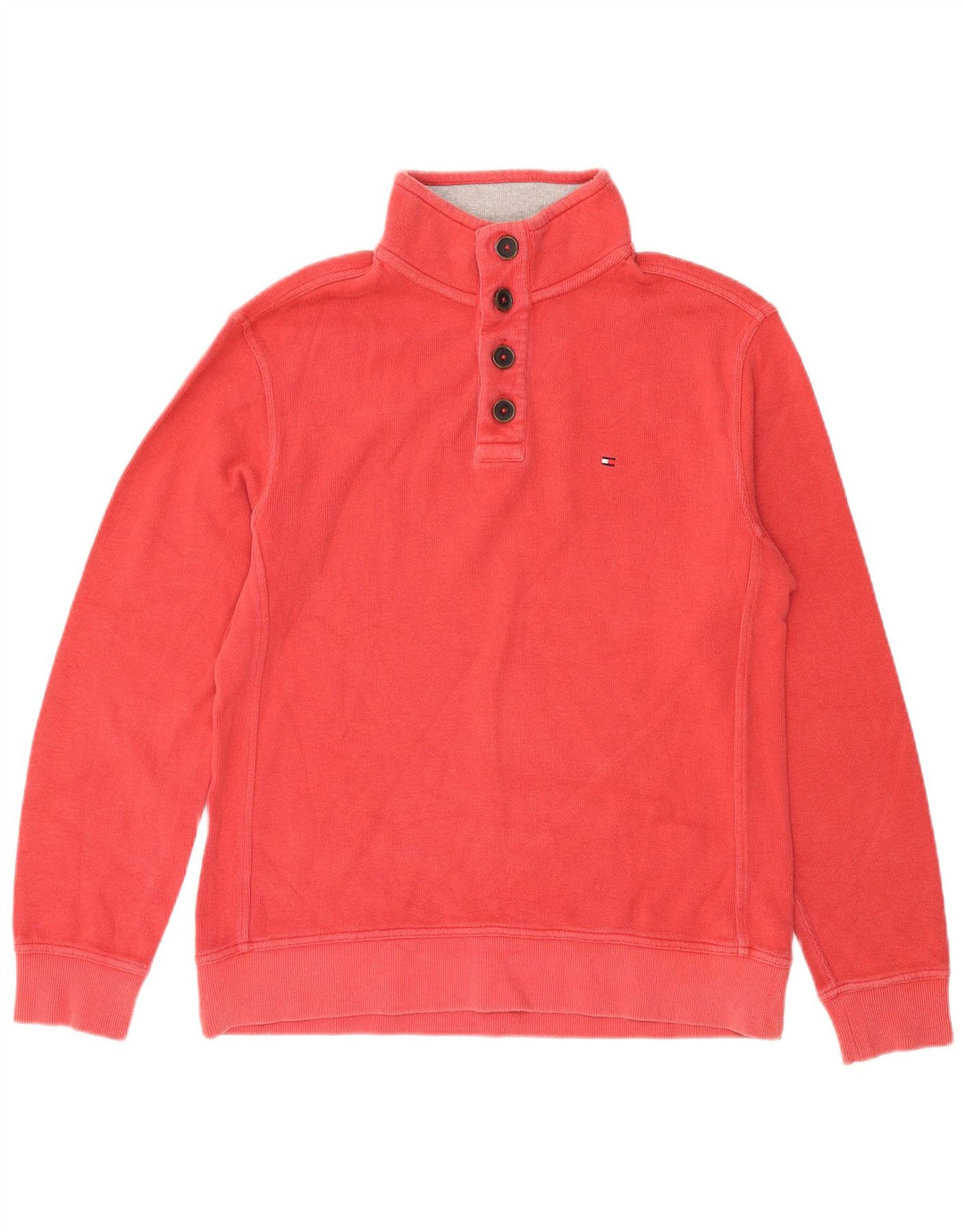 Ανδρικό φούτερ με λαιμόκοψη Tommy Hilfiger, μεγάλο κόκκινο βαμβακερό