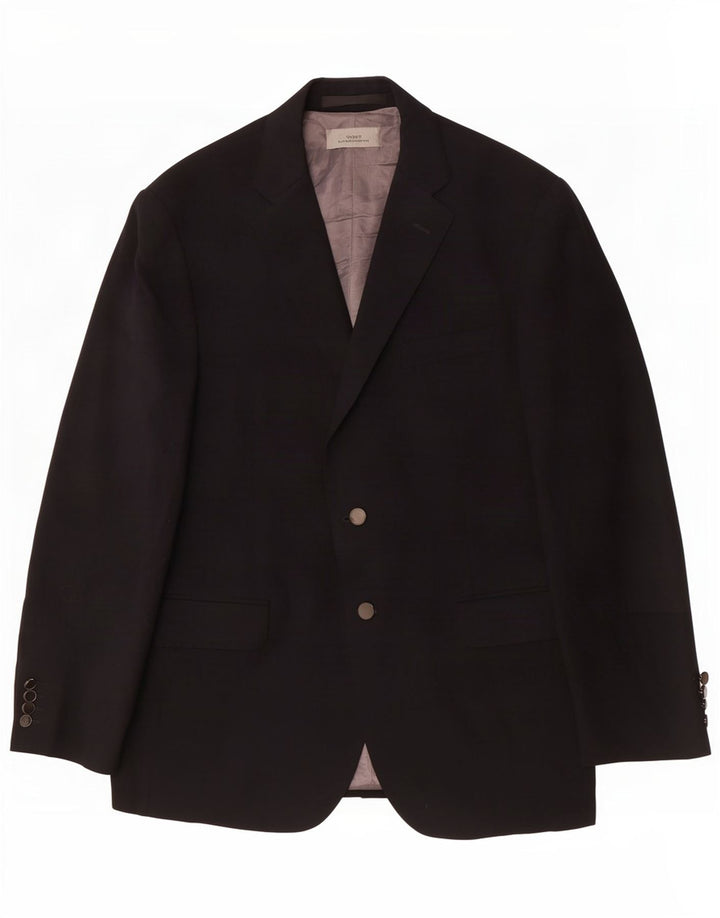Marks & Spencer Ανδρικό μπλέιζερ με 2 κουμπιά μπουφάν UK 42 Large Navy Blue Polyester