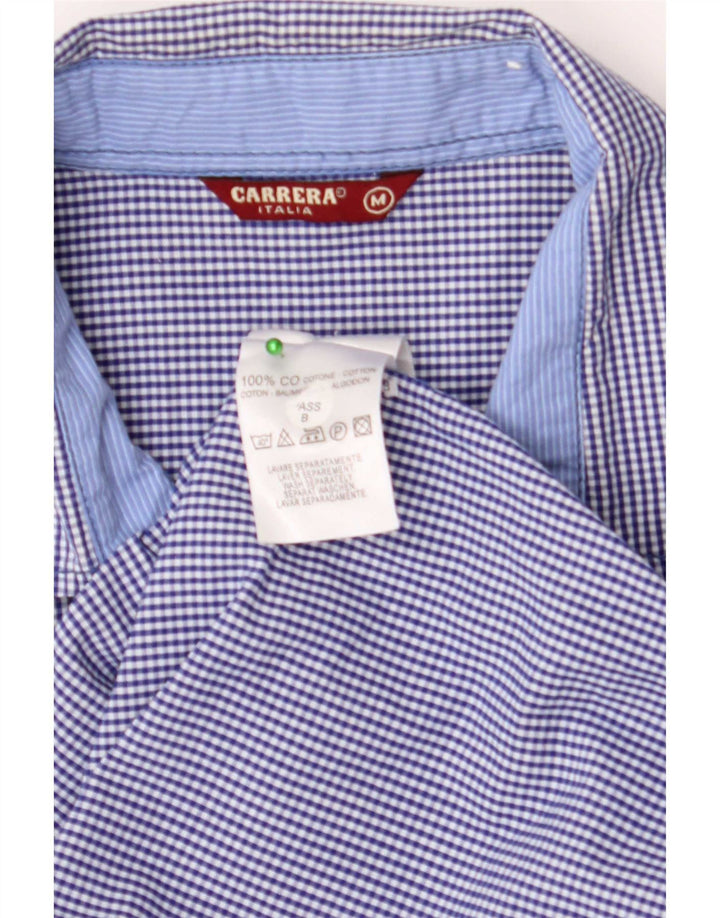 Carrera Ανδρικό πουκάμισο Medium Blue Gingham Cotton