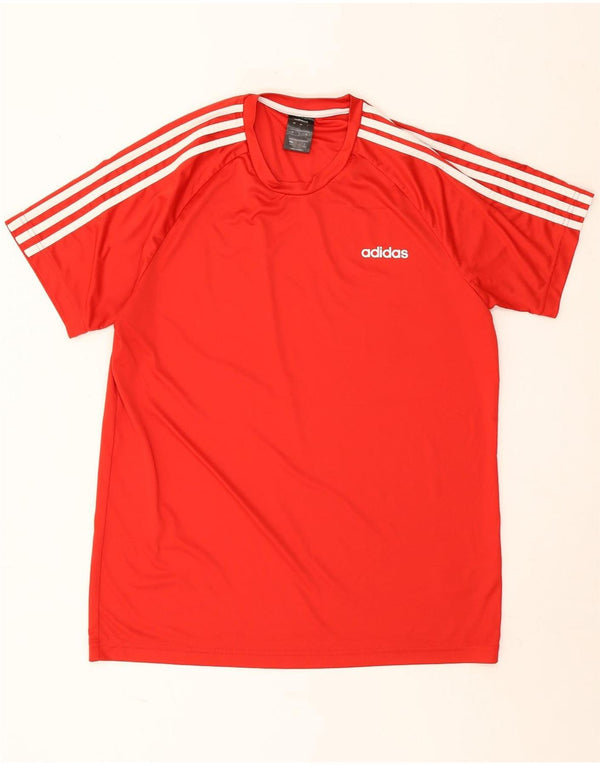 Ανδρικό T-Shirt Adidas Climalite Top Large Red Polyester