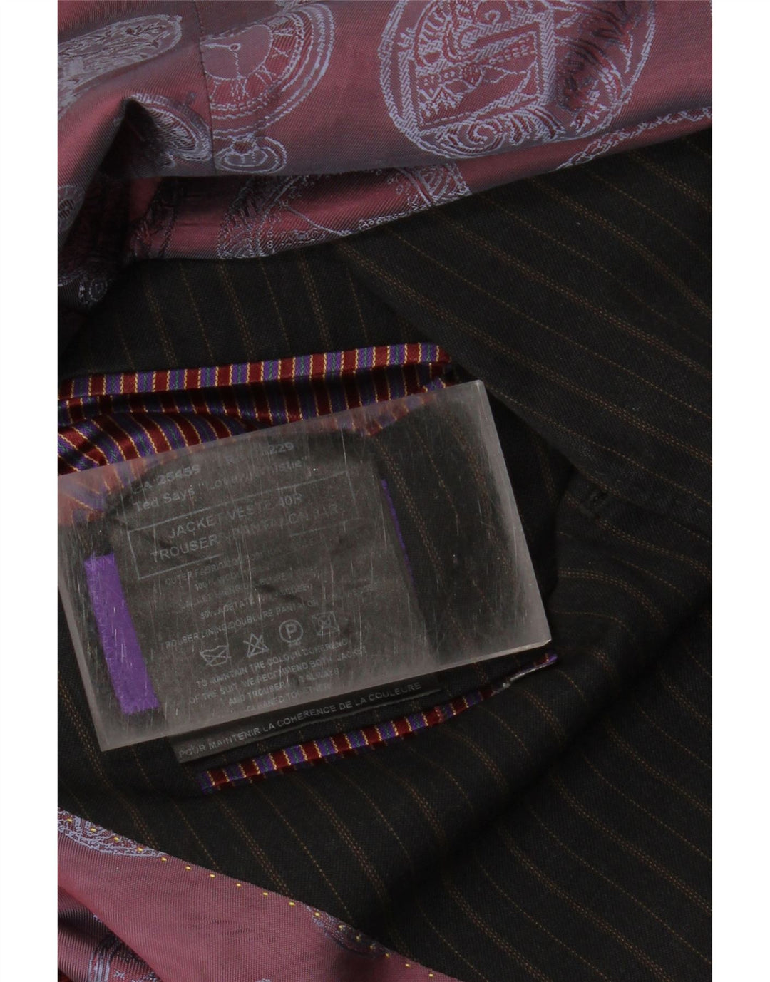 TED BAKER Mens 2 Button Blazer Jacket UK 40 Large Black Pinstripe Wool
