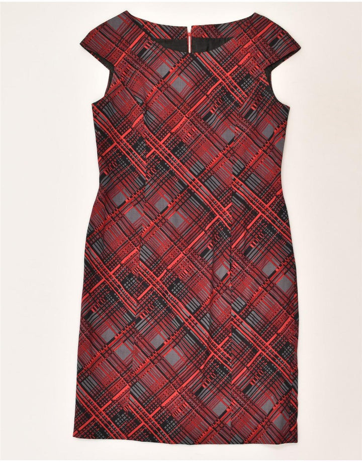 VINTAGE Womens Sleeveless Sheath Dress UK 10 Small Red Check | Vintage Vintage | Thrift | Second-Hand Vintage | Used Clothing | Messina Hembry 