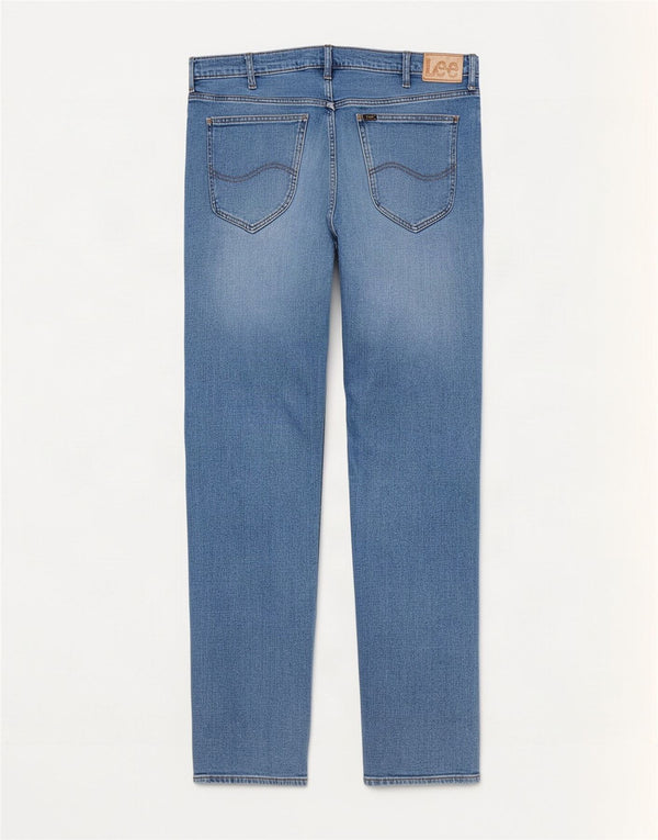 Lee Mens Daren Zip Fly Distressed Slim Jeans W36 L34 Blue Cotton