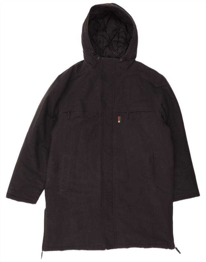 Champion Ανδρικό παλτό με κουκούλα UK 40 Large Black Polyamide