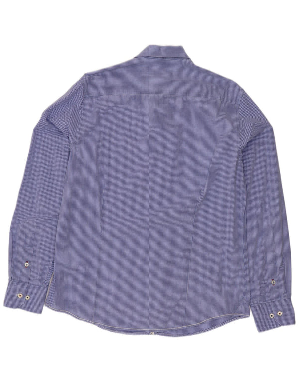Ανδρικό πουκάμισο Napapijri Geographic Graphic XL Blue Gingham Cotton
