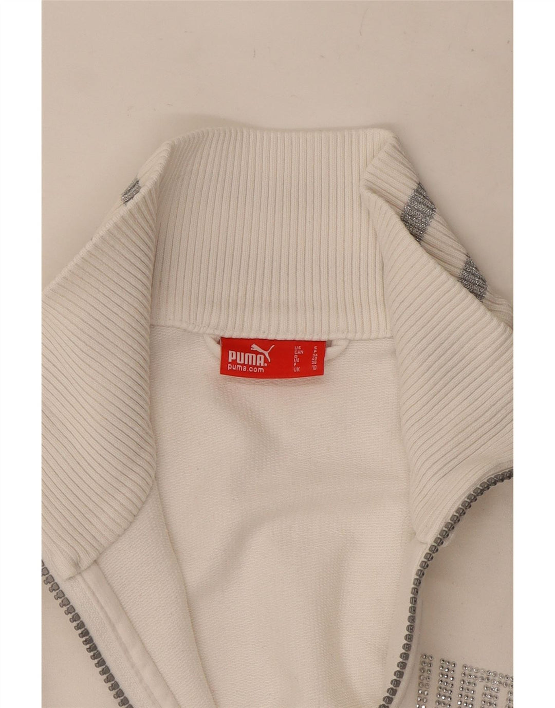 Puma Γυναικεία αθλητική φόρμα Top Jacket UK 10 Small White