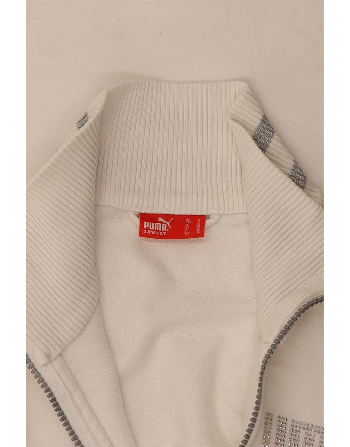 Puma Γυναικεία αθλητική φόρμα Top Jacket UK 10 Small White