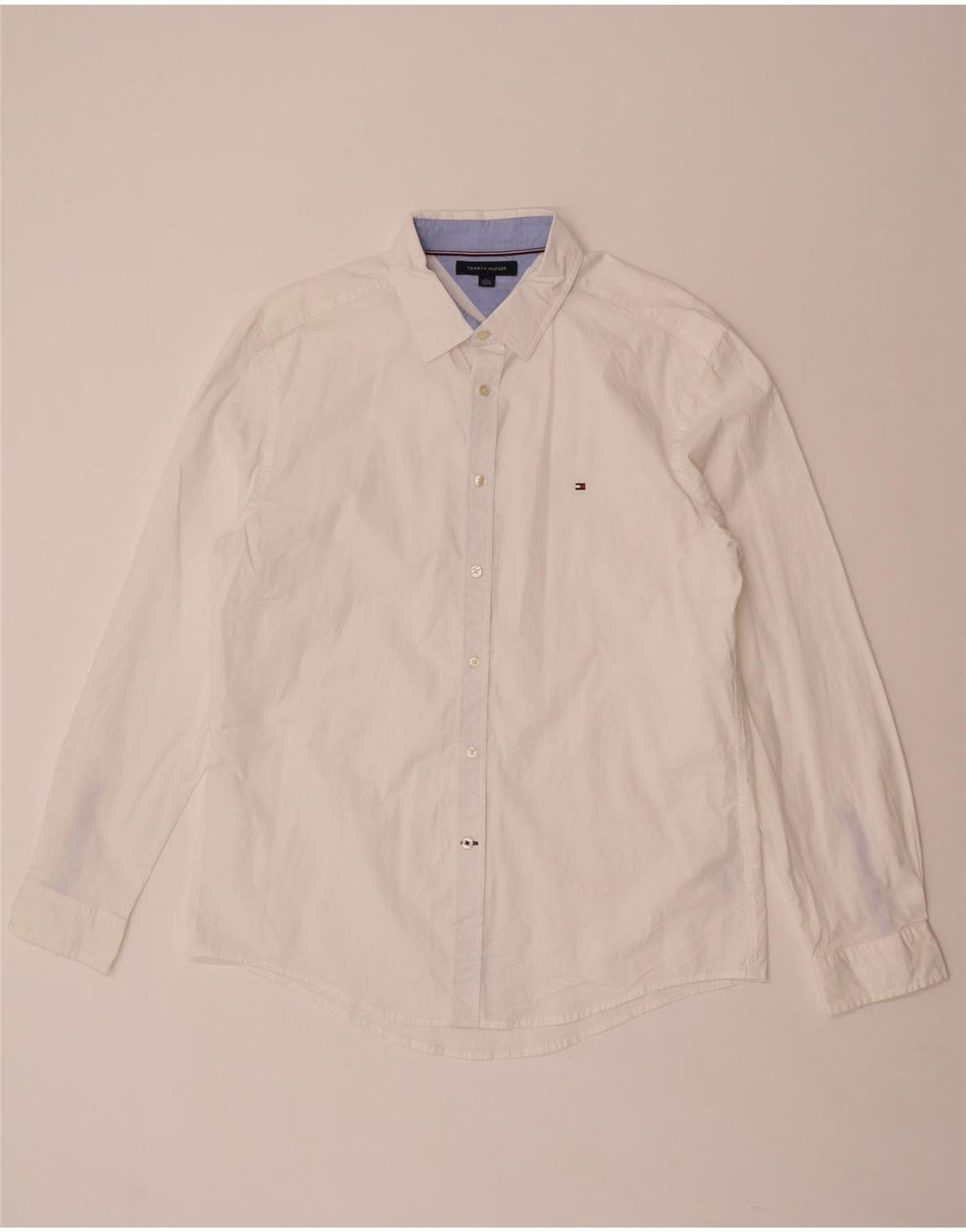 Ανδρικό πουκάμισο Tommy Hilfiger XL Λευκό βαμβακερό