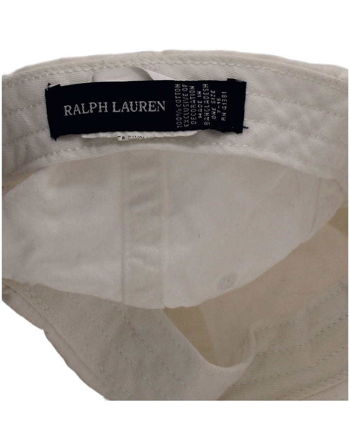 Καπέλο μπέιζμπολ Ralph Lauren Boys One Size λευκό βαμβακερό