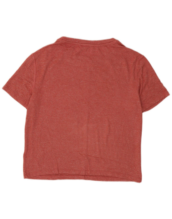 Marks & Spencer Γυναικείο T-Shirt Top UK 14 Medium Red Viscose